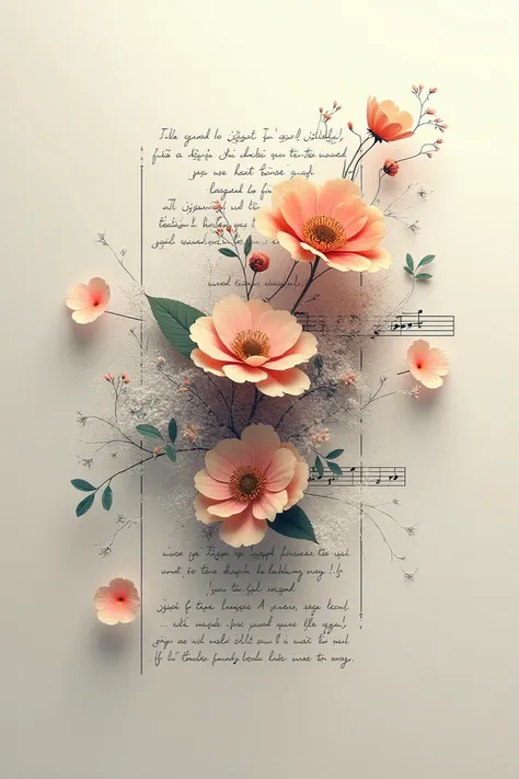 Word melody picture with background 