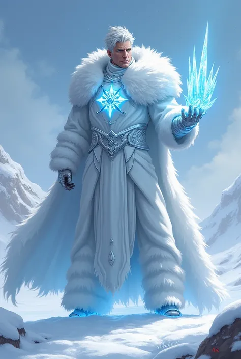 Frost Guardian
A stoic and strong hero with ice manipulation powers. He wears a white, fur-lined suit and can freeze enemies in their tracks. A symbolic snowflake emblem is centered on his chest, reflecting the chill of winter and the promise of a fresh st...