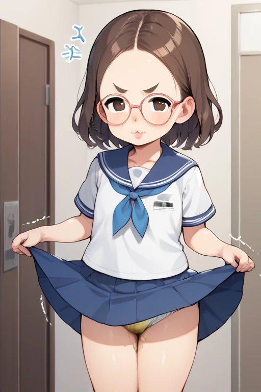   score_9,   score_8_up,   score_7_up,   score_6_up,   score_5_up, Anime BREAK，nsfw，   best quality ，masterpiece，( detailed biography   :1.2)，   fisheye lens ，  very young girl  ，Very short:1.3，Round face，baby face，Glasses，   temptation of toddler figures ...