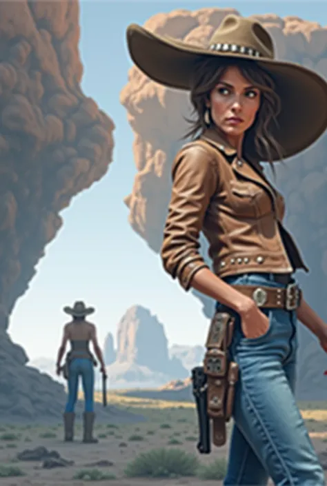 Transformer cette femme en type western 