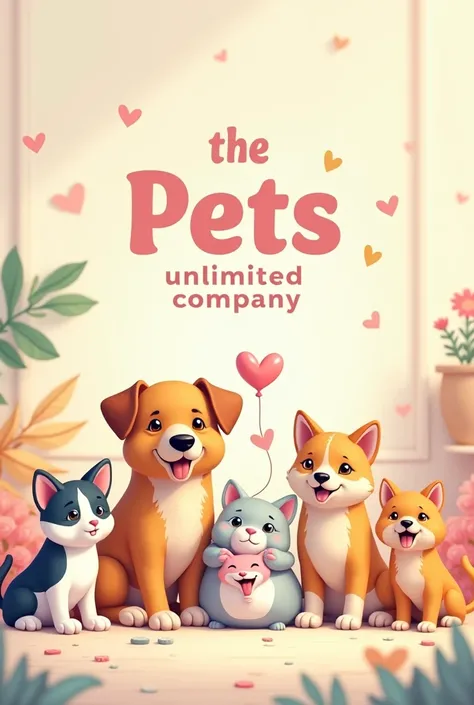 A picture of pets but I want to have a name written on it 
 The Hauster Unlimited company is on the image above but there is space for the writing underneath