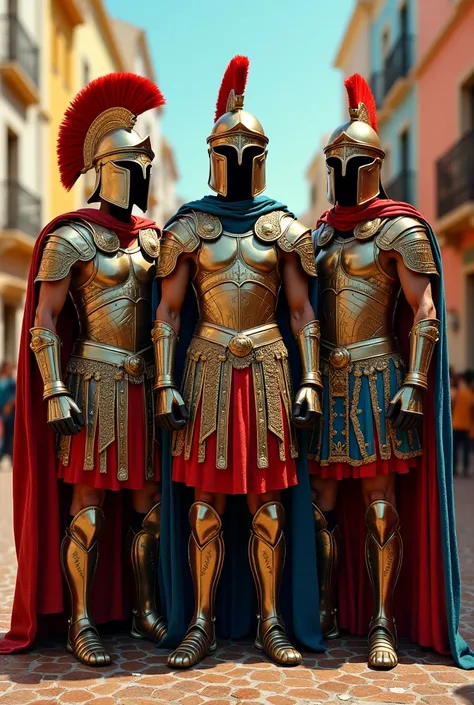  Three headless Roman warriors, Photo humor Chirigota de Cádiz
