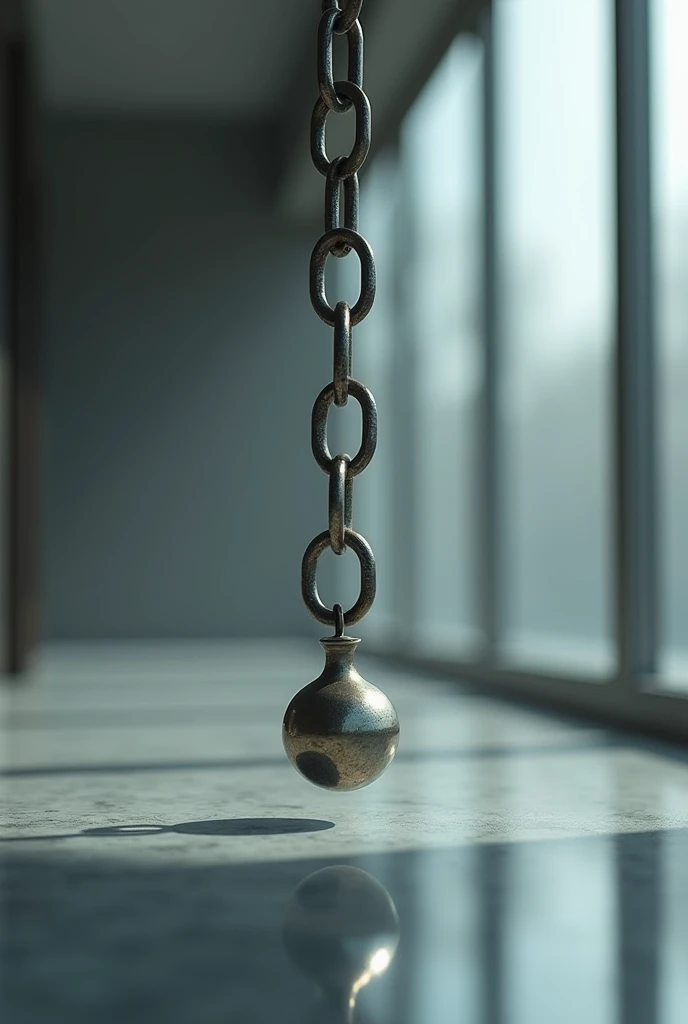 Chain with pendulum on the floor