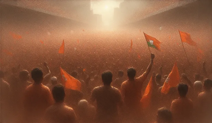 create image of bjp assembly election winning celebration 