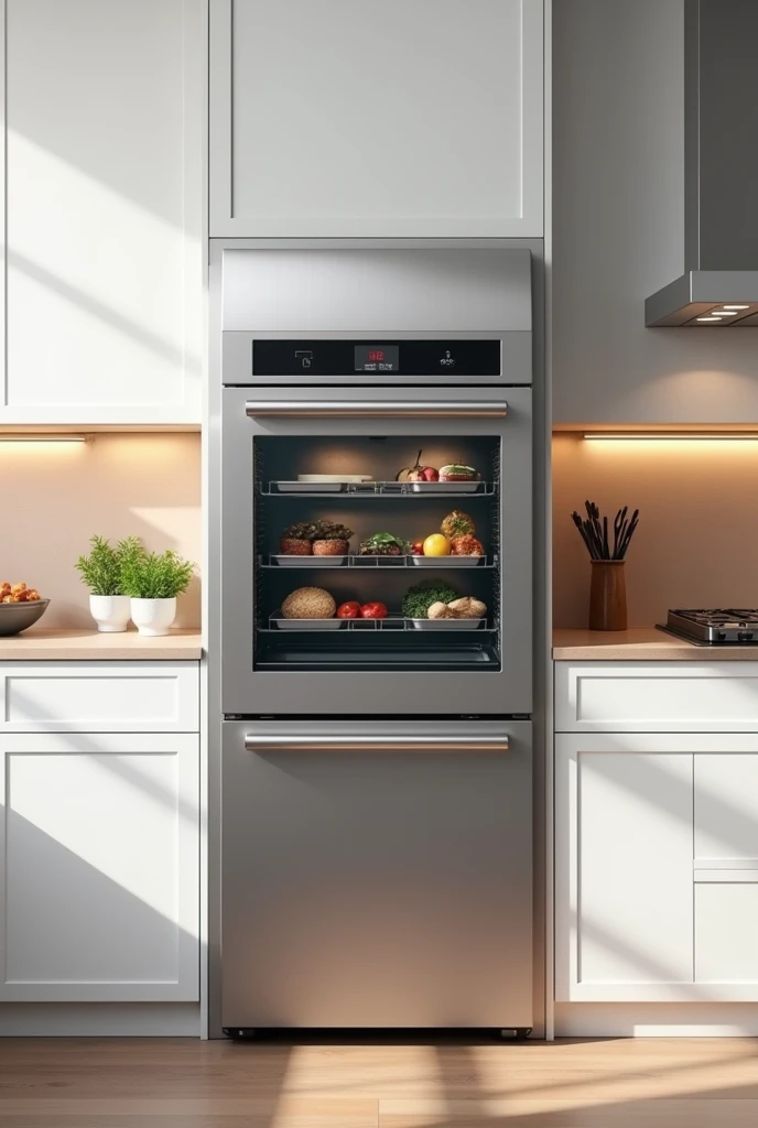 A fridge oven

