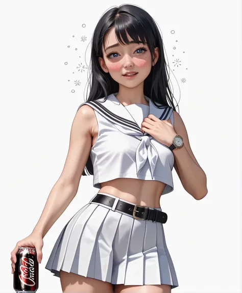 Resolution Image,  best quality , (A beautiful Korean female student１Please describe a person ), ( sad face:0.3),(Drunk:1.1),((Im embarrassed :1.1)), real skin,skinny body, small breasts,  shiny black hair , super detailed round eyes,(( stares at viewers:1...