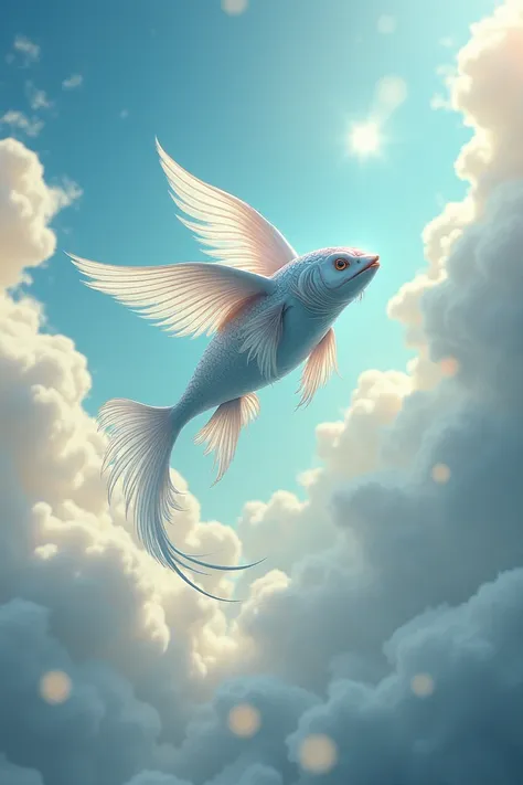 Fish with wings clouds
