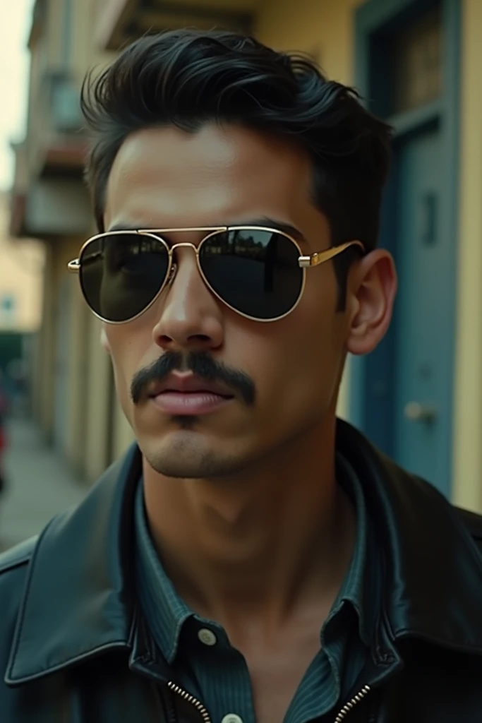 Mini video clip of a young man with a moustache from the Colombian Mafia wearing Oakley SKU 24k gold 