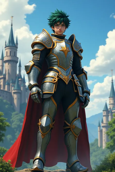 Deku in his Knight armor
