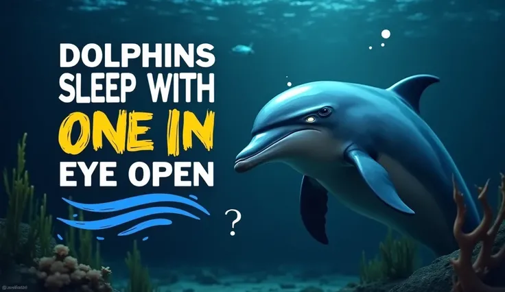 **Thumbnail Prompt for "Dolphins Sleep with One Eye Open"**  

Create a striking and informative thumbnail for a YouTube historical channel, featuring the title: **"Dolphins Sleep with One Eye Open"** in bold, captivating text. Use **bold white or yellow t...