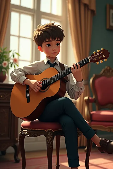 Boy, guitar playing , rich