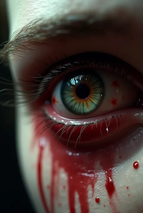 Creepy bloody eye. And its looks so realistic and creepy 