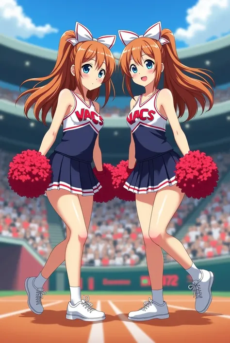 anime twin sisters cheerleader costumes