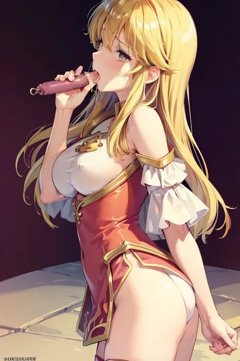 Master peace,best quality,nsfw,lachesis ( Fire Emblem )( 3outfits ),scared,cry,bare breasts,show off nipple,1boy,penis,licking,fellatio,excessive cum in mouth,in prison,from side,face forcus