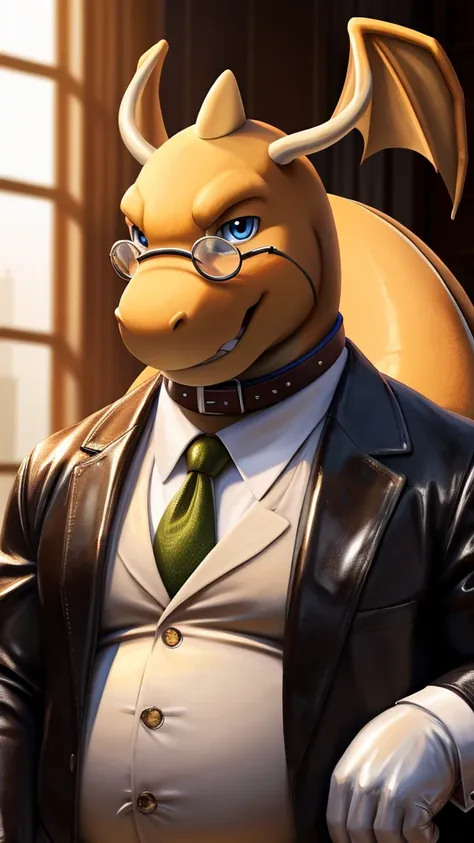 Solo, Male, fat, extremely obese, gentleman, dapper Professor Dragonite, blue eyes, (posing:1.3), (soft shading), 4k, hi res, ((detailed face, detailed)), looking at viewer, mouth wide open, steampunk, dapper clothing, collared shirt with buttons, top hat,...