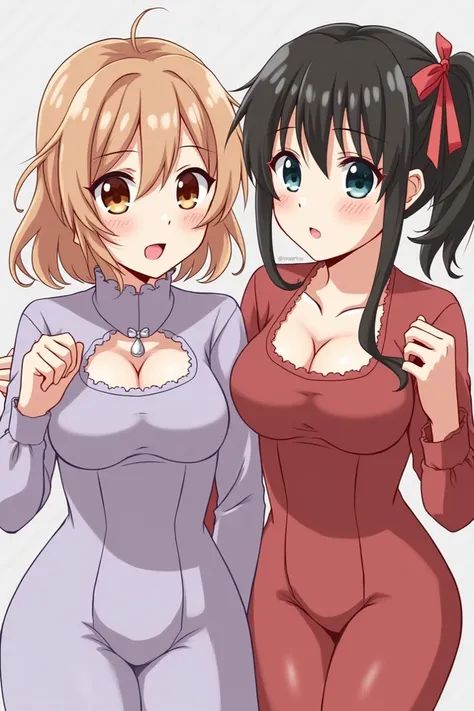 2 anime girls , lesbian, cum, sex