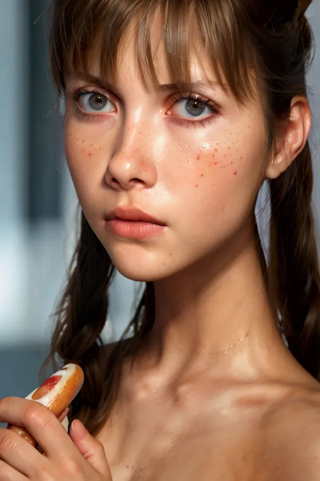 cinematic photography, (full body portrait:1.2), (a beautiful teenager girl playing with a hotdog), (at her classroom, classroom...