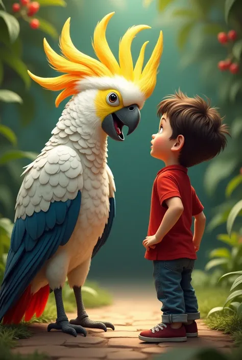 The cockatoo angrily told the boy, "You work, I wont dance!"