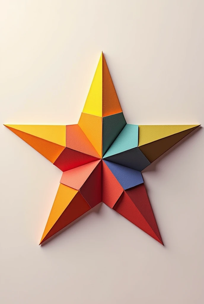  I need an image with a star that was handmade with colored cardboard triangles. That image is brilliant . 