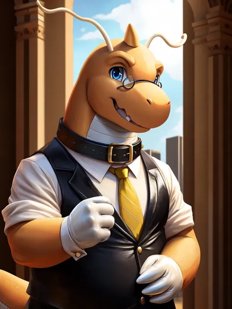 Solo, Male, fat, extremely obese, gentleman, dapper Professor Dragonite, blue eyes, (posing:1.3), (soft shading), 4k, hi res, ((detailed face, detailed)), looking at viewer, mouth wide open, steampunk, dapper clothing, collared shirt with buttons, top hat,...