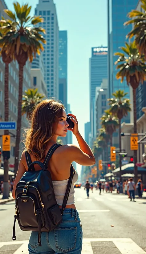 That girl taking pictures in Los Angeles