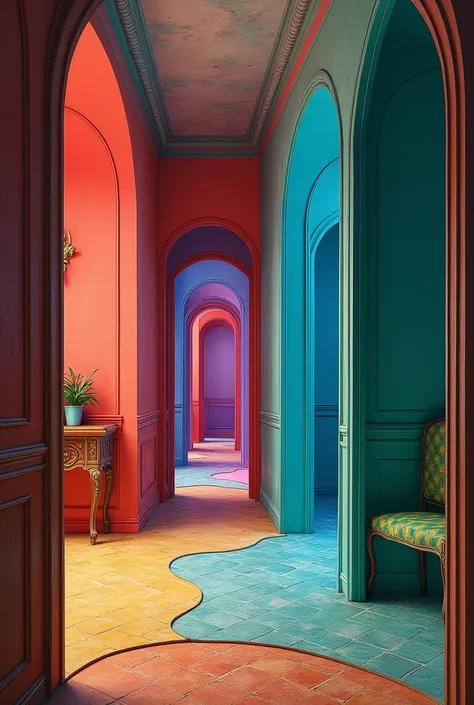 Different color rooms 