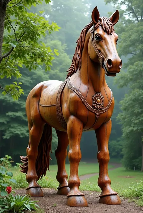 Big wooden pet horse