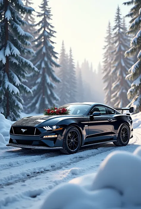 Ford mustang Christmas beautiful cool image 