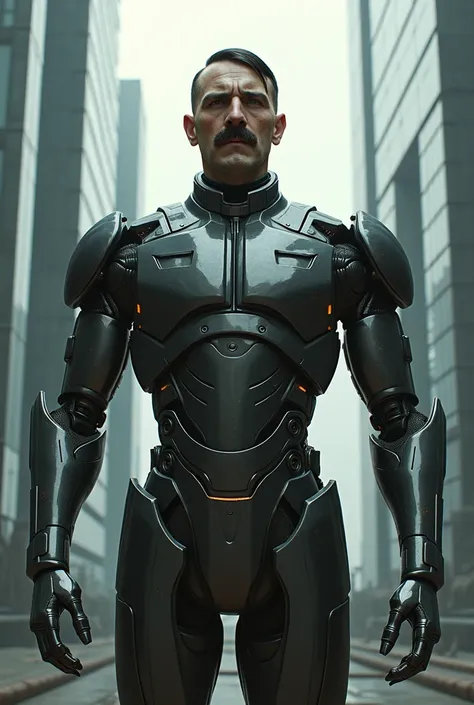 Futurist german android with caracteristics of hitler