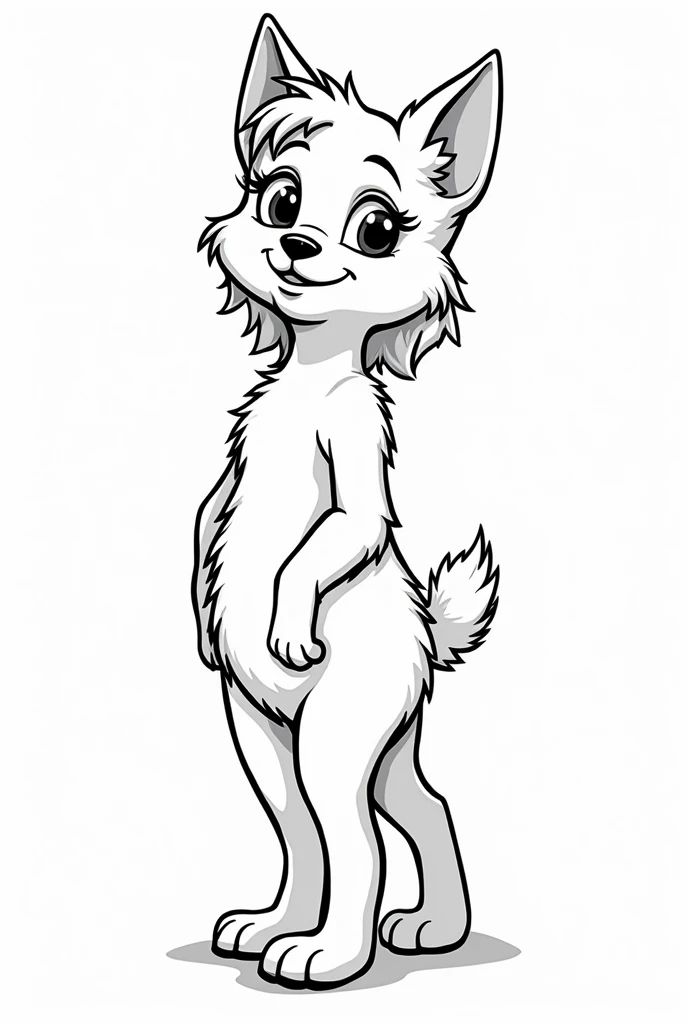 B/W sketch art for s coloring book page, bobbie goods, s coloring pages, full white, s style, white background, full body, sketch style, full body (((((white background))))) use only the outline. , cartoon style, line art, coloring book, clean line art, wh...