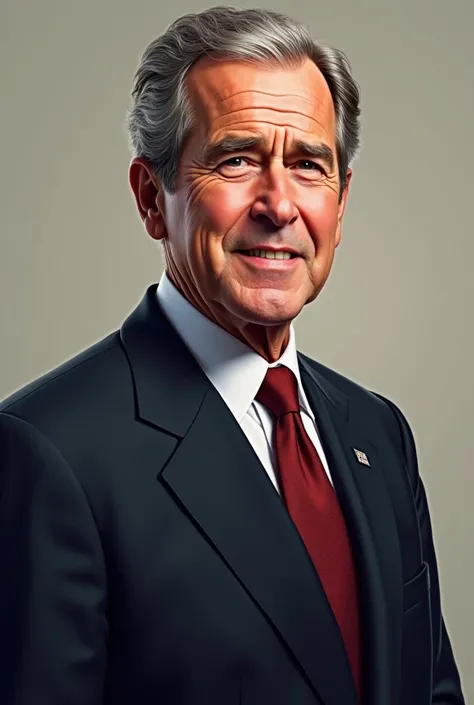  President George W. Bush、Portraiture、High image quality、 is cool、Dignified、Charismatic