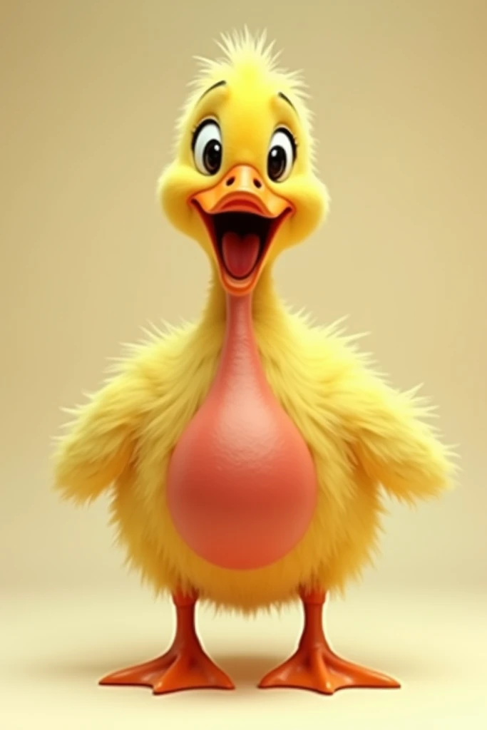 A duck with a huge dick