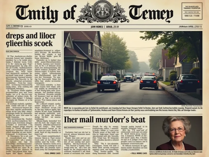 Newspaper about the murder of a woman