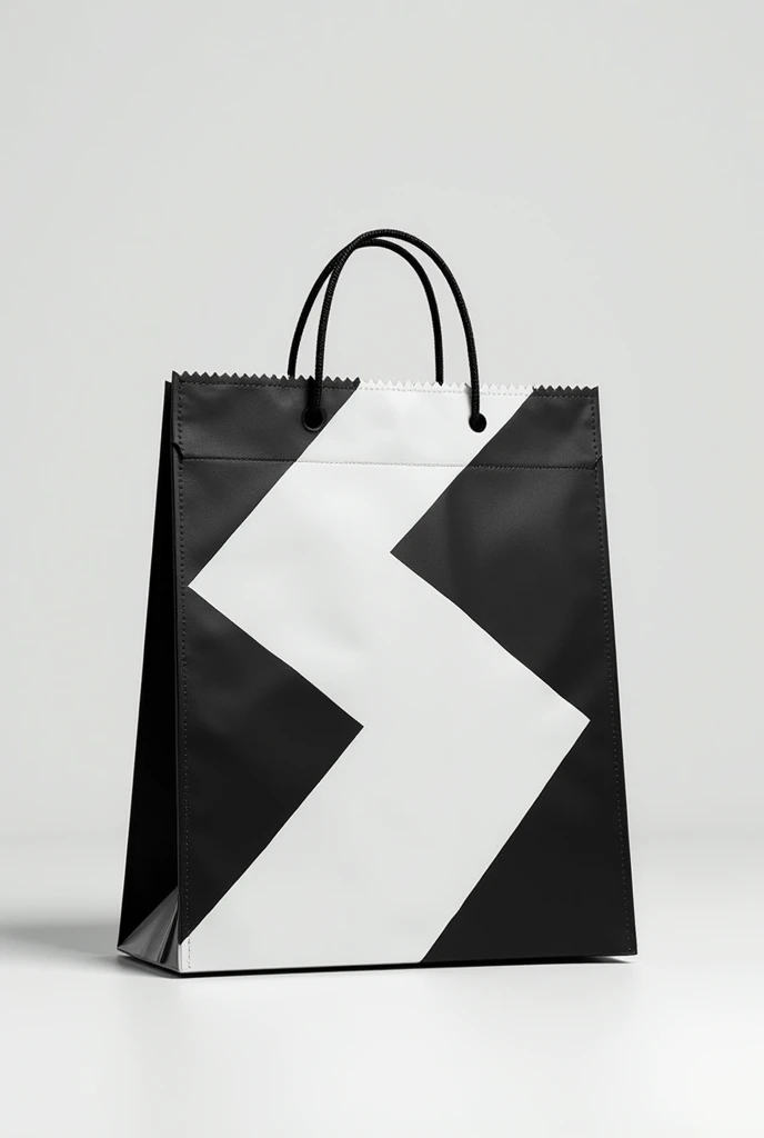 a shopping bag with creative black and white colors 