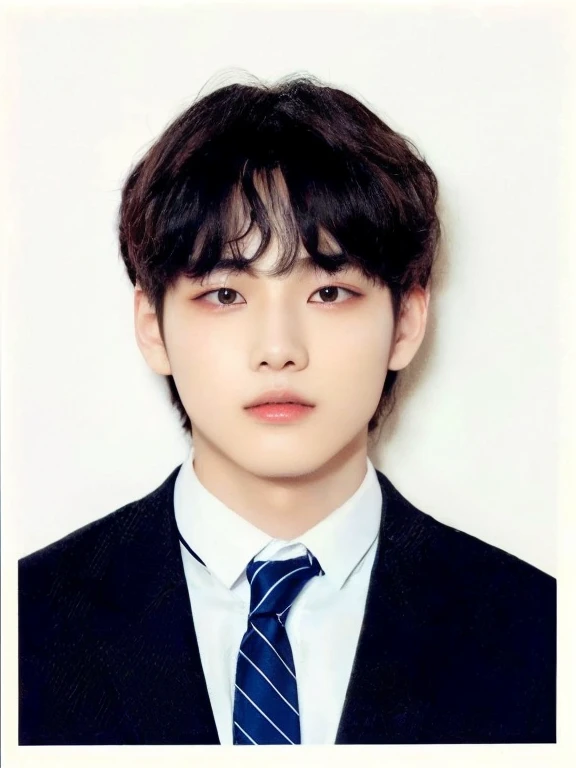 There is a man in a suit and tie posing for a photo., jinyoung pimple, Kim Doyoung, Yanjun Chengt, hyung tae, Close-up portrait, face photograph, Seseon Yoon, shin jeongho, Cai Xukun, face photo, Official photos, Kim Tae Jun, hyung tae kim, hwang se-en, yo...