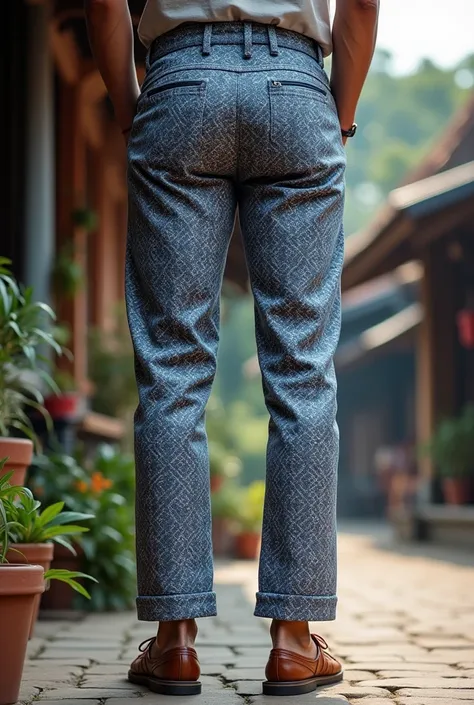 Trousers with a Korat pattern