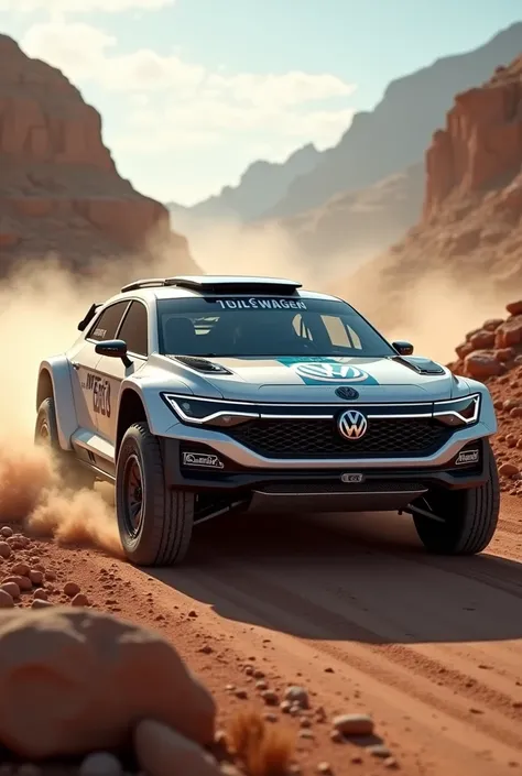 An ultra realistic version of a Volkswagen fuaca with a modern design in a rally version