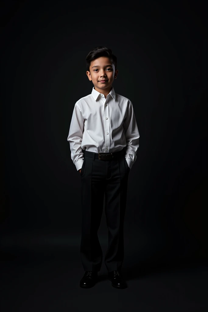  pakistan boy wearing formals and color posing linkedin black light in background