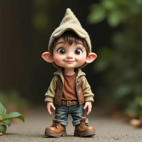 kirill,  Small full-length gnome, shoes , cap, release , Photo, как Photoграфия, лицо kirill
