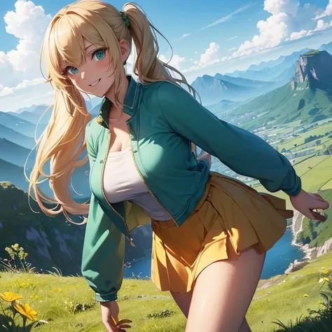 Masterpiece, HD, high resolution, high quality, best quality, super detailed. Solo character alone. Fantasy art.
{{(A 25-years-old norse-rogue-girl in casual-clothes:(appearance: Medium blonde-golden-hair tied in two-high-twintails. fair skin. Very beautif...