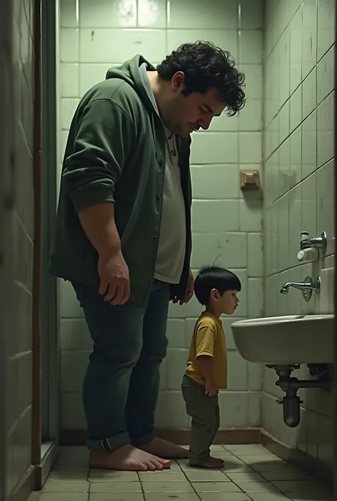  boy who is 20 cm tall is bullied by his 22 year old cousin in the bathroom 