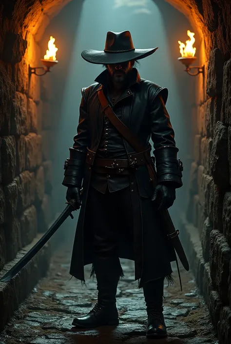 A musketeer in a dungeon 