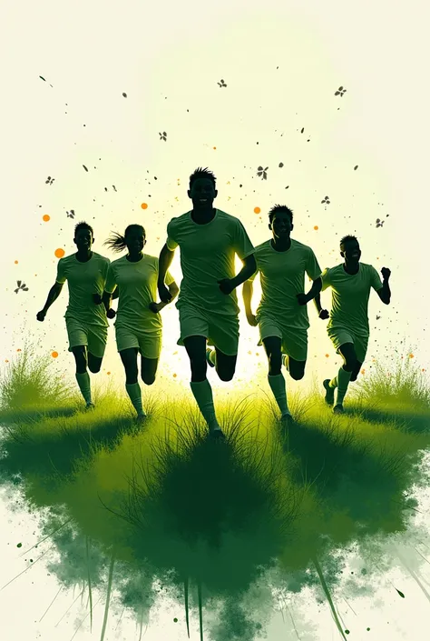 a basic sketchy sports poster background with green and grass tones