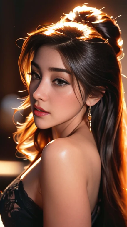 (((Front View:1.4)))、(a masterpiece portrait of a woman with ultra detailed features, in 8K resolution, with crisp quality and vibrant colors)、(from front, look at viewer:1.8)、 one Japanese woman 、Age 30、Face it、Shameless、Sharp Eyes、Mature Woman、 cleavage、...