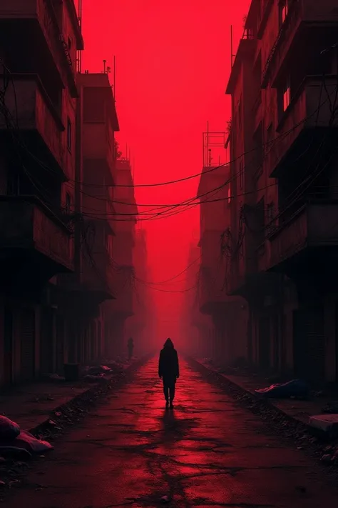 A lonely street in a bloody night