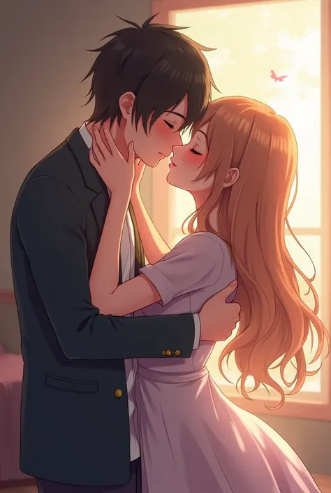 Kiss between Okarun and Ayase