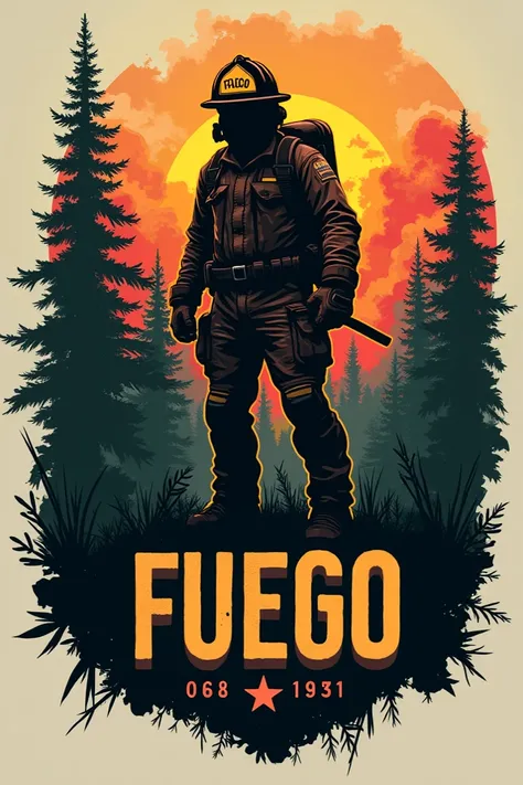 Forest firefighter logo
Helmet may appear hazada Fuego