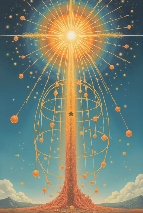 a Diagram of a cycle of energy with a star and a starburst by Hariton Pushwagner, reddit, figuration libre, mechanism, Fig.1, Diagram representation, Feedback, non-binary model, Scheme ,   complex order system  , Diagramm, Cycles, Diagram, Firing synapses,...