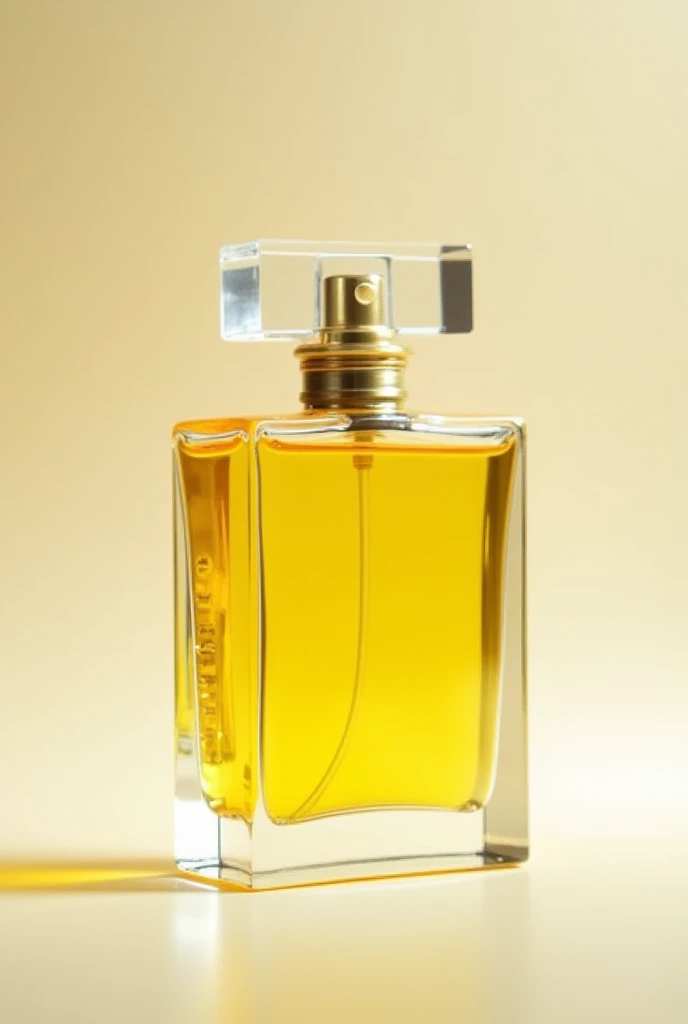 Cyristal glass clear Square perfume Yellow oil bottle 