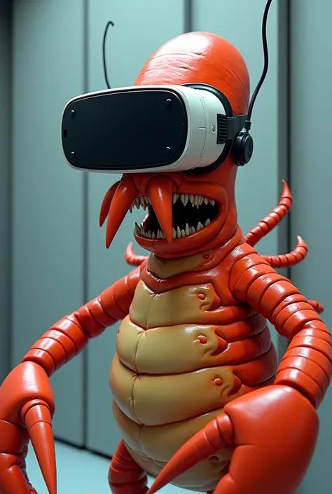 Zoidberg from Futurama with VR glasses